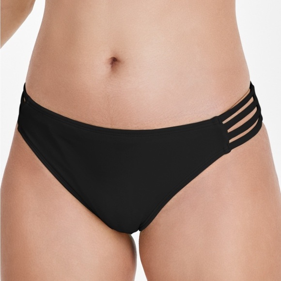 Salt + Cove Other - 51. Salt + Cove Strappy-Side Hipster Bikini Bottoms Black